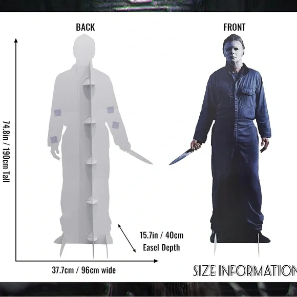 Michael Myers from Halloween Full Size Cardboard Cutout Standup Display Over 6ft - Picture 7 of 9